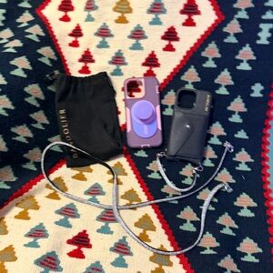 Bandolier Bodie iPhone 15 Pro Max case in black leather with silver hardware